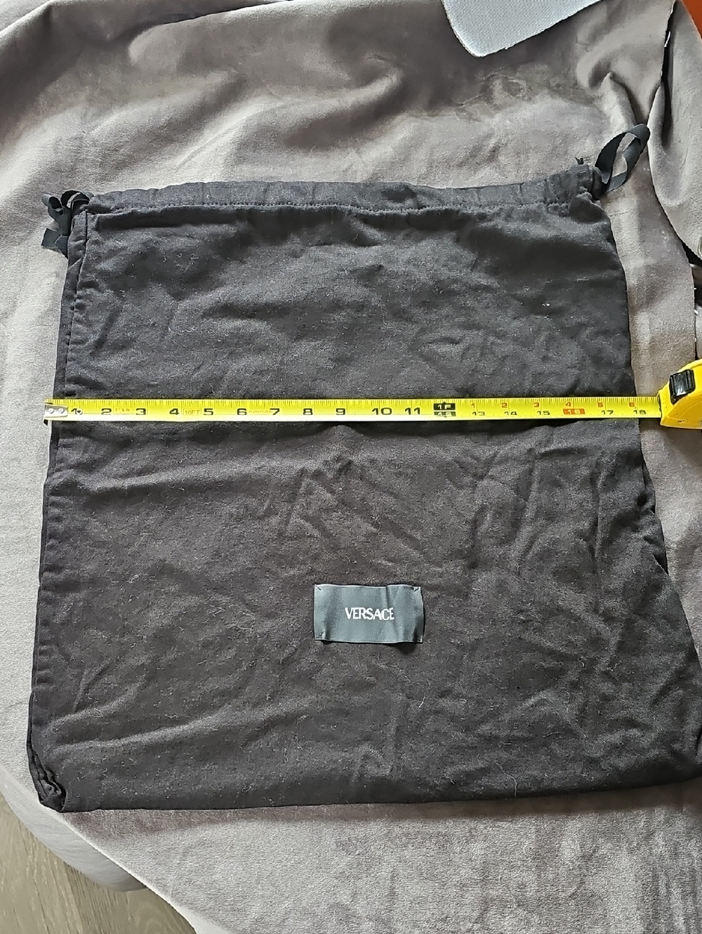 Versace Black Drawstring Travel Dust Bag